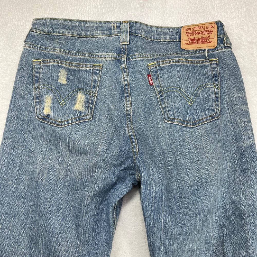Levi's 518 Super Low Bootcut Jeans Women 16 Blue Denim Pockets Classic - 34X30.5 - Picture 9 of 15